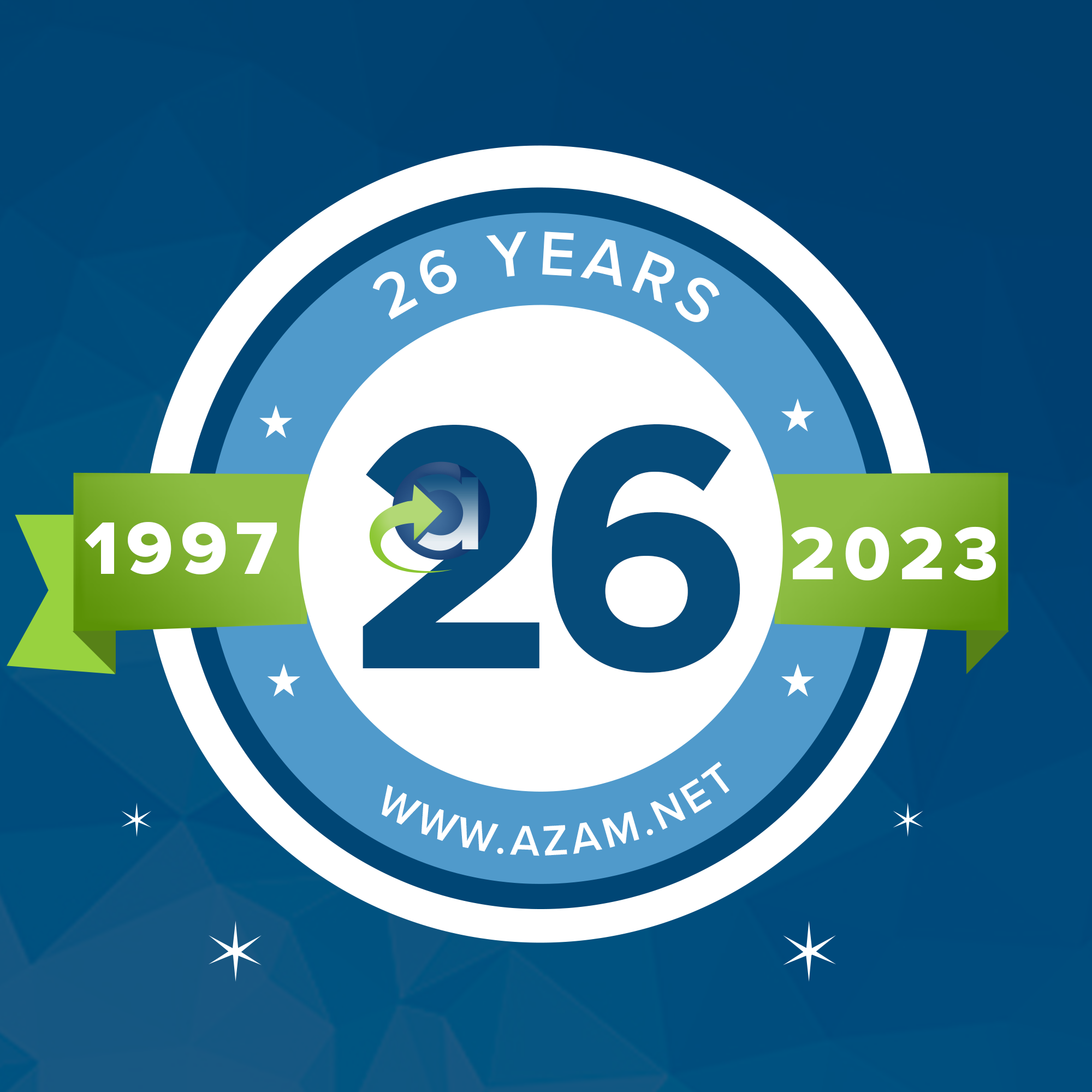 We are celebrating our 25th anniversary. By selecting Azam Marketing to do your work you are not risking your time and money on an inexperienced agency learning the ropes, but veterans in the business for a quarter of a century who know what works and what doesn't.